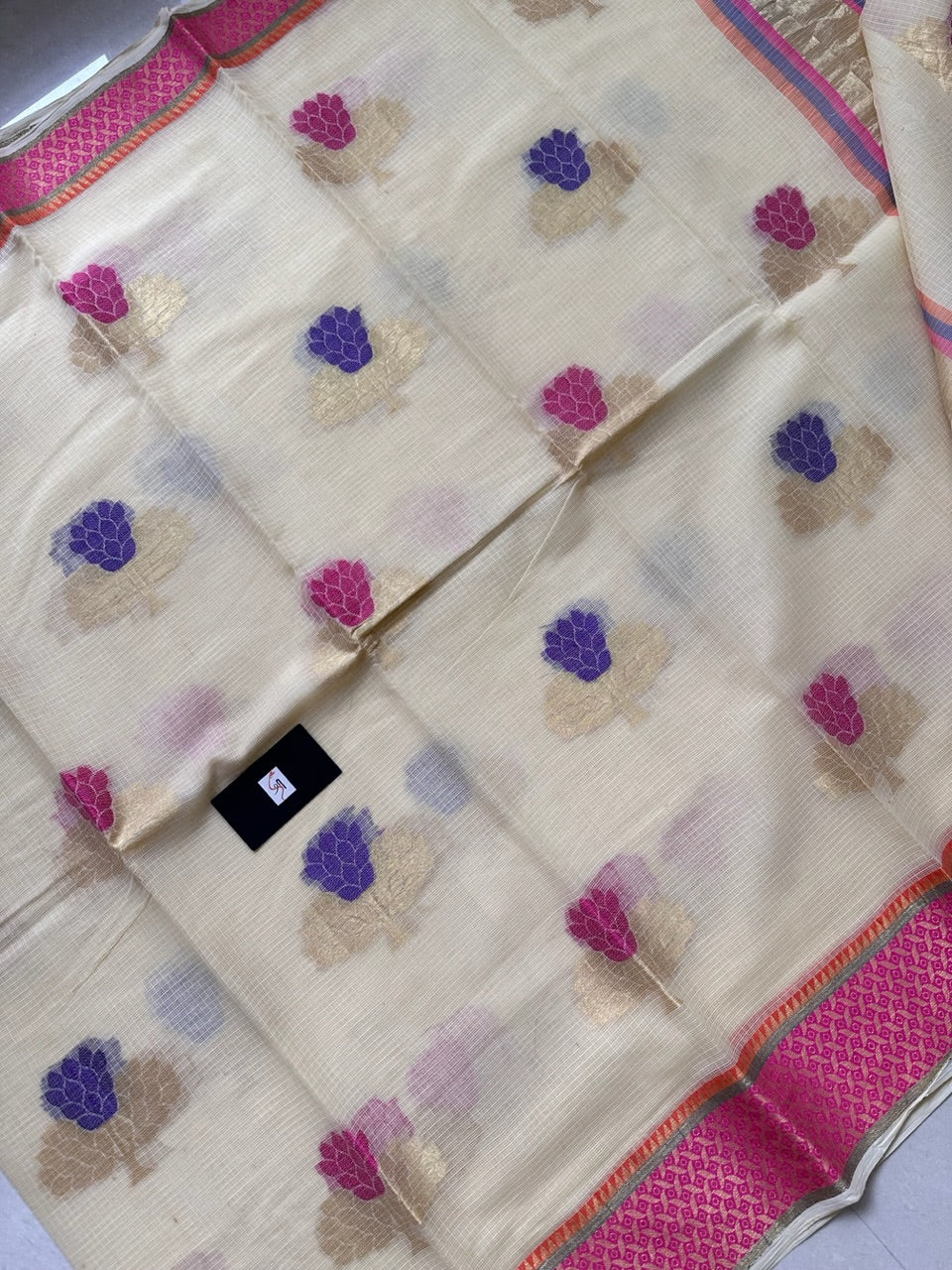 Pure Weaved Kota Cotton Doria Saree