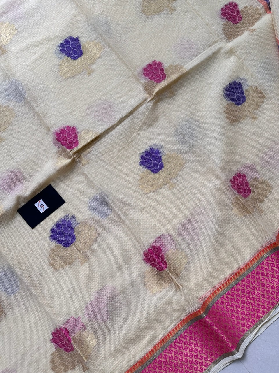 Pure Weaved Kota Cotton Doria Saree