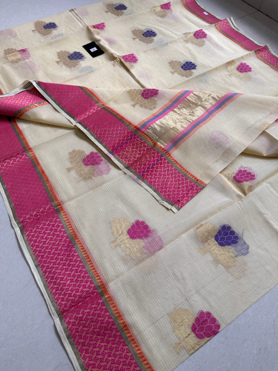 Pure Weaved Kota Cotton Doria Saree