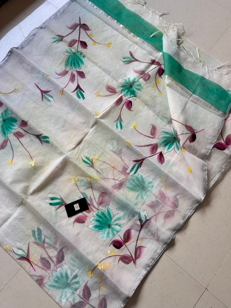 Handpainted Kota Cotton Doria Saree