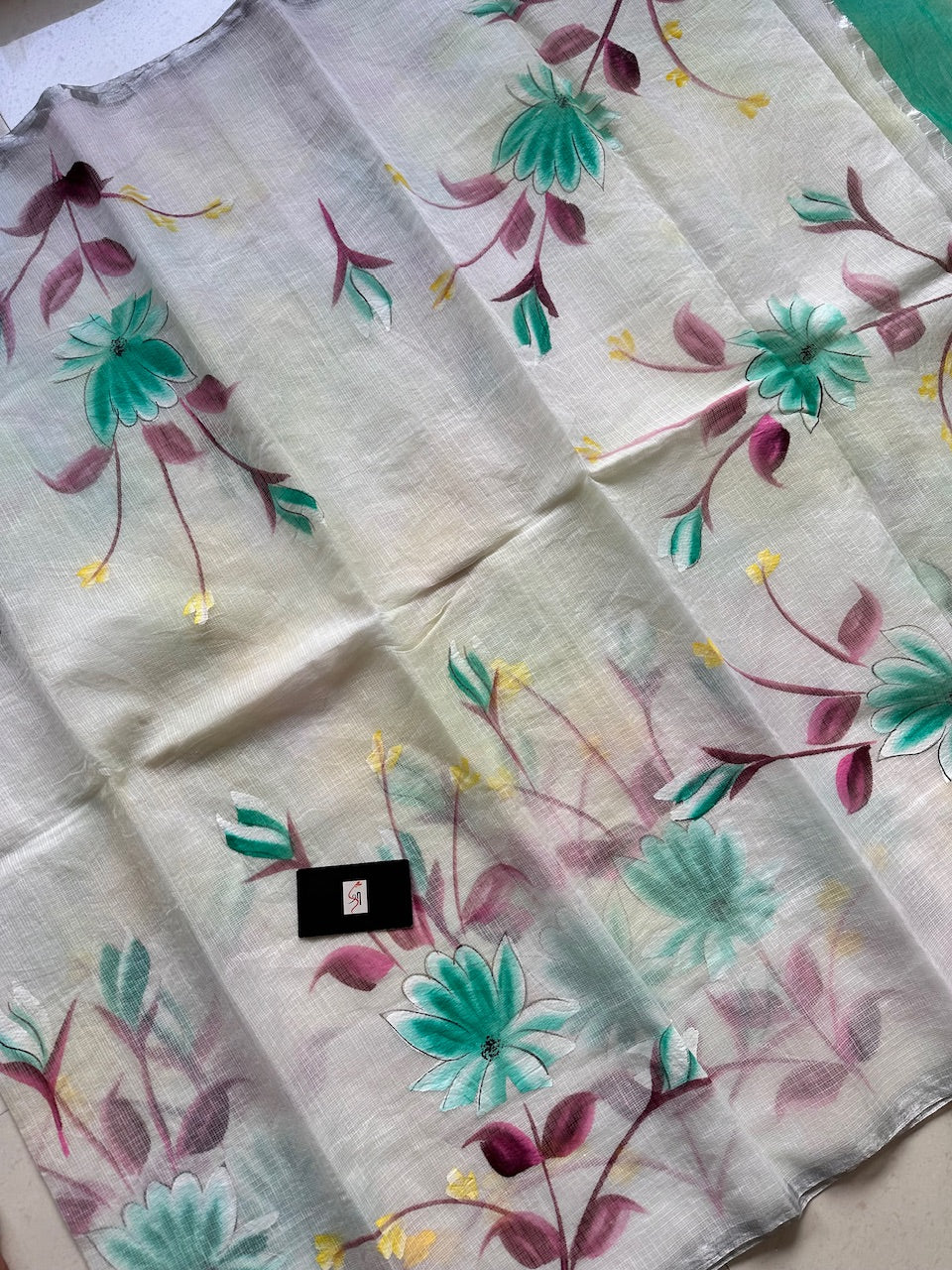 Handpainted Kota Cotton Doria Saree