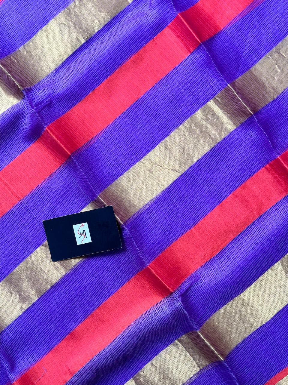 Pure Zari Stripe Kota Silk Saree