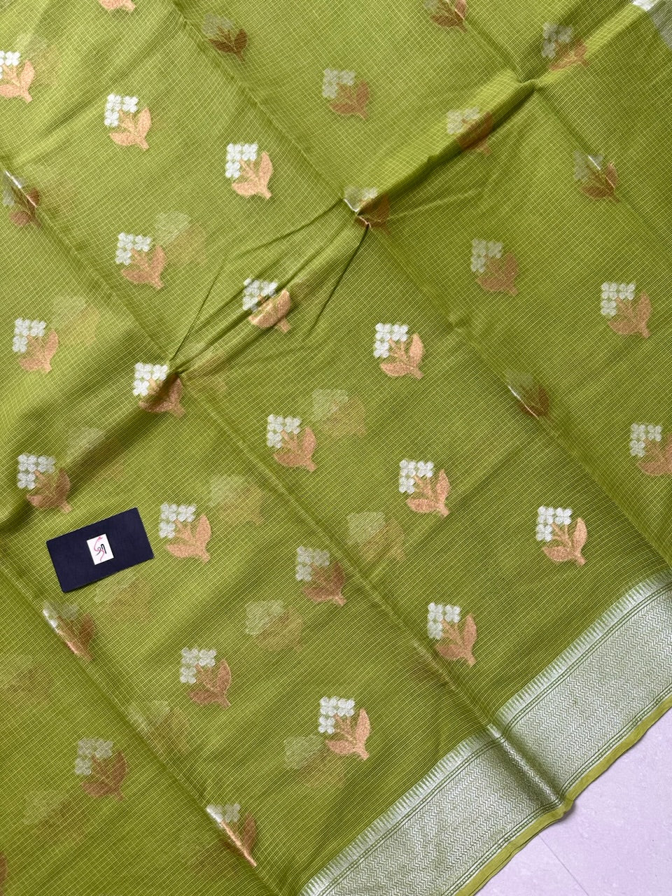 Pure Weaved Kota Cotton Doria Saree