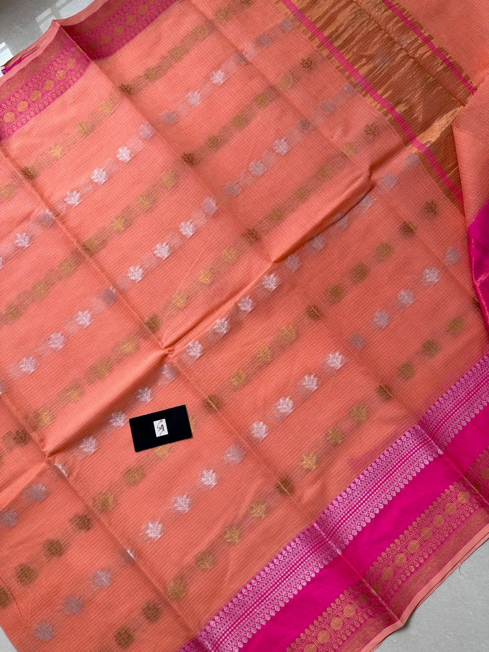 Pure Weaved Kota Cotton Doria Saree