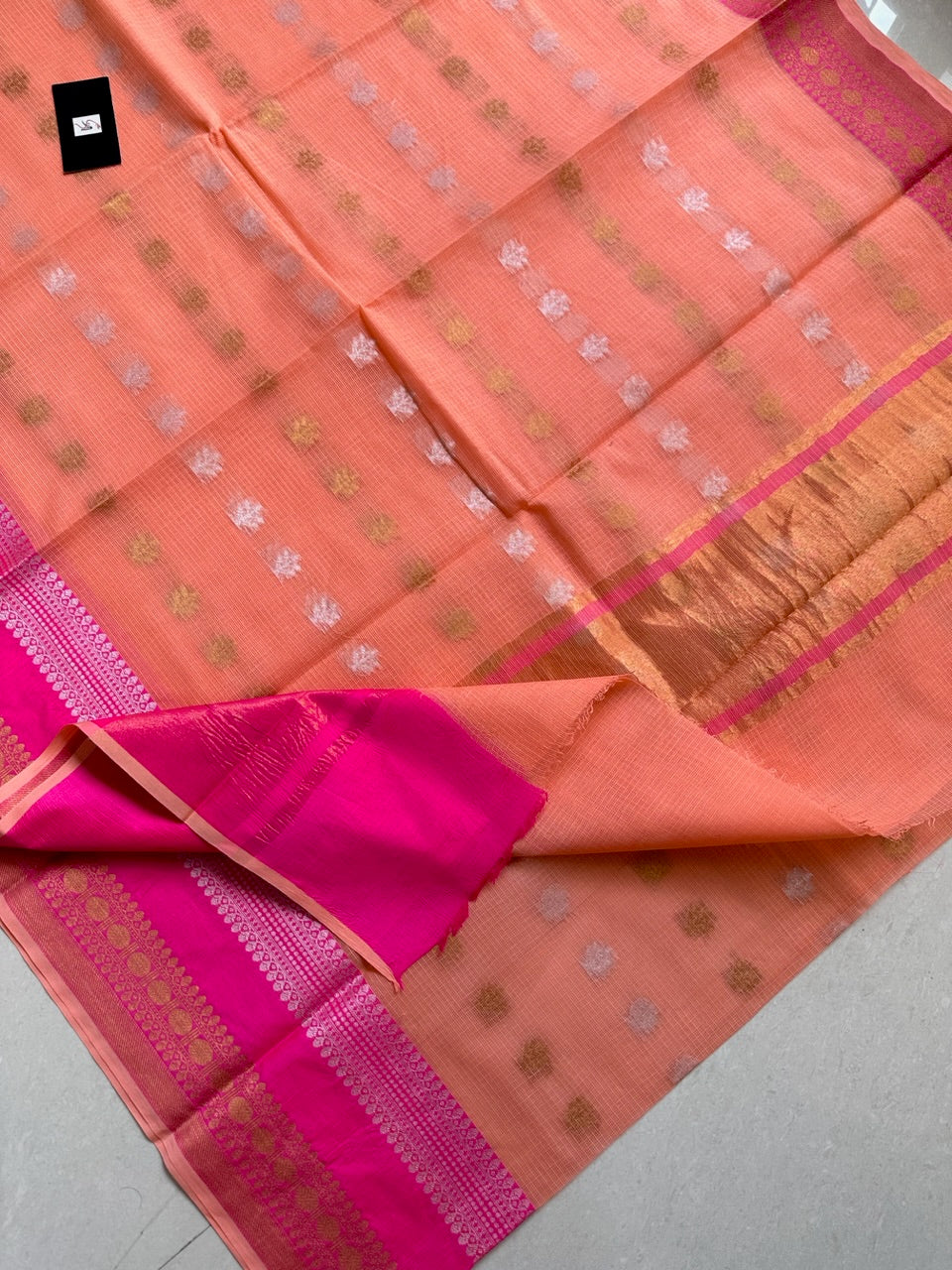 Pure Weaved Kota Cotton Doria Saree