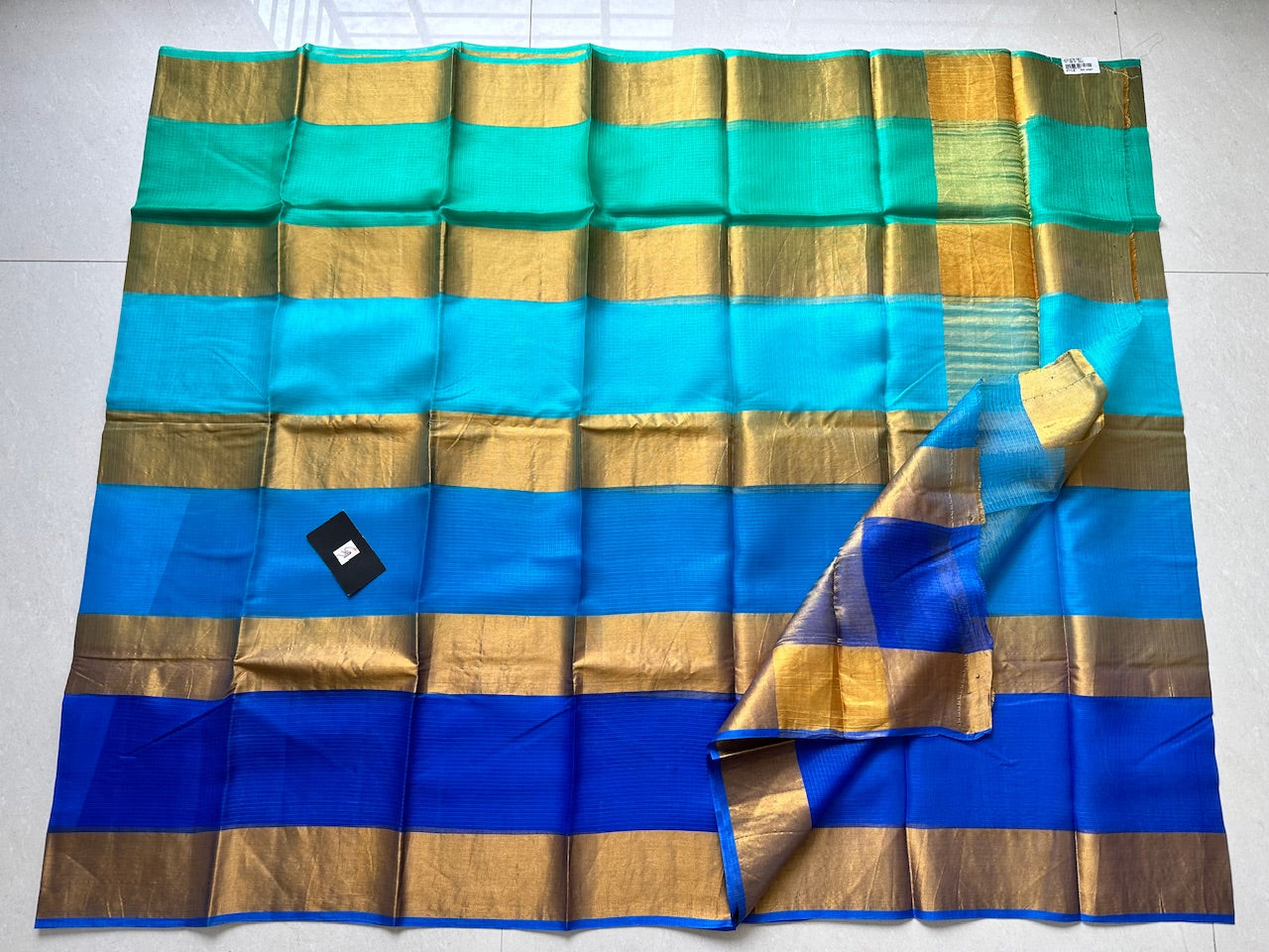 Pure Zari Stripe Kota Silk Saree