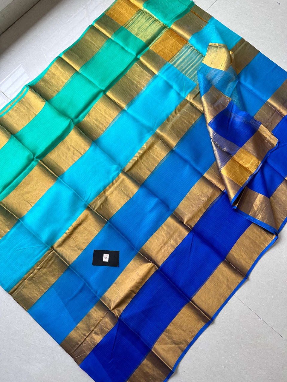 Pure Zari Stripe Kota Silk Saree