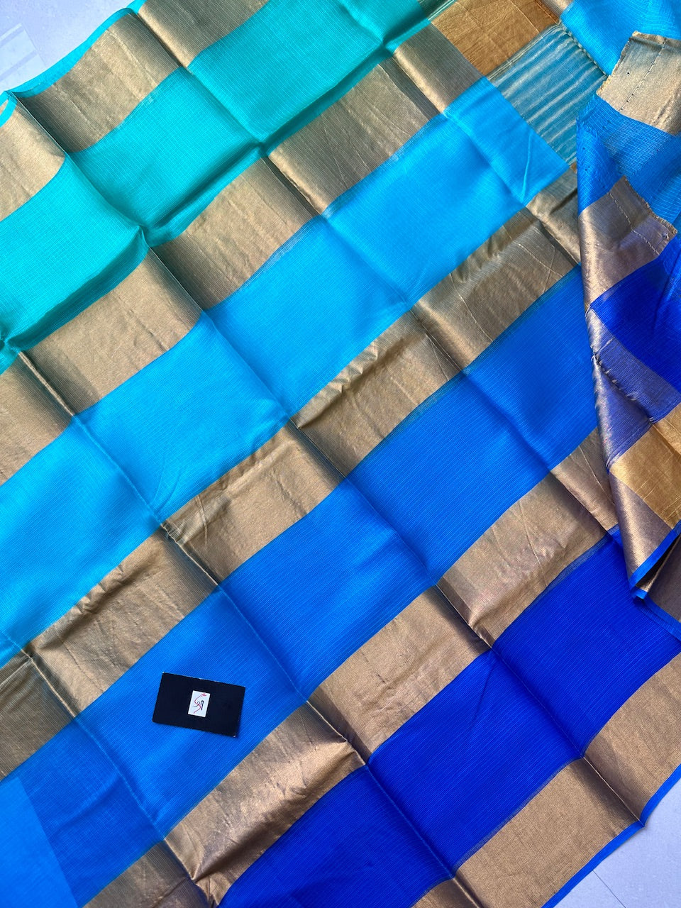 Pure Zari Stripe Kota Silk Saree