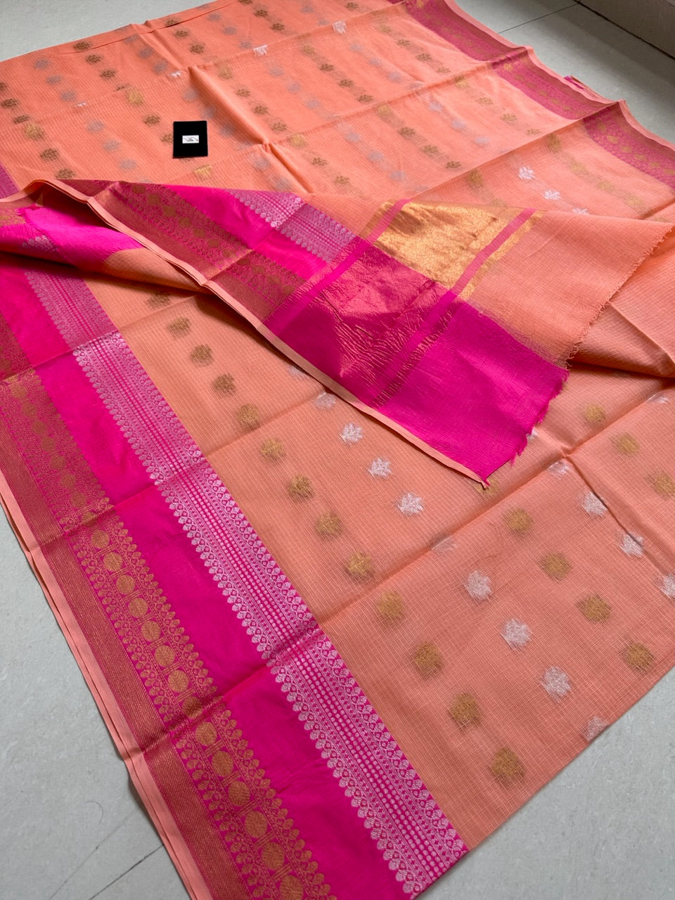 Pure Weaved Kota Cotton Doria Saree