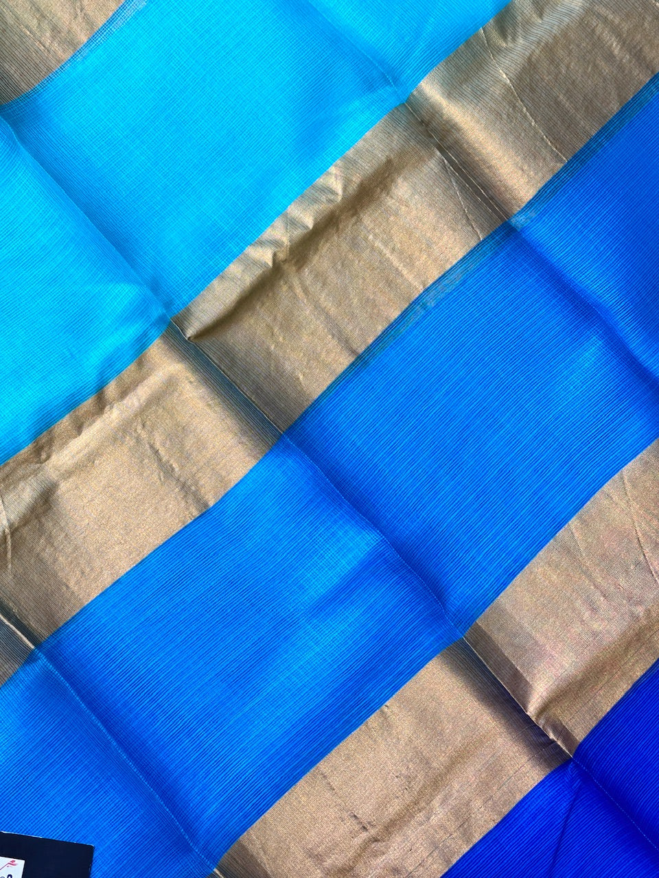 Pure Zari Stripe Kota Silk Saree