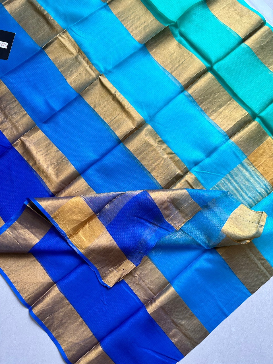 Pure Zari Stripe Kota Silk Saree