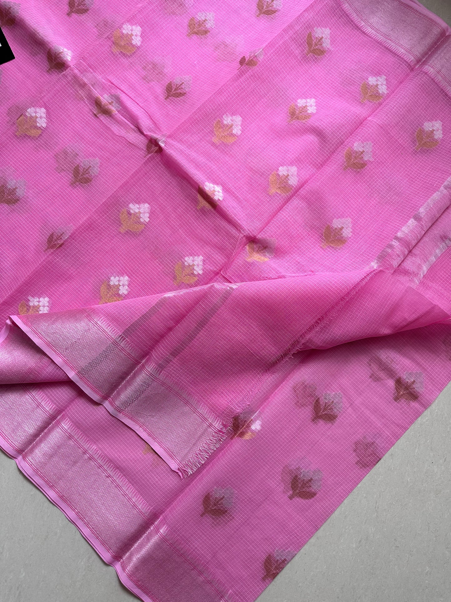 Pure Weaved Kota Cotton Doria Saree