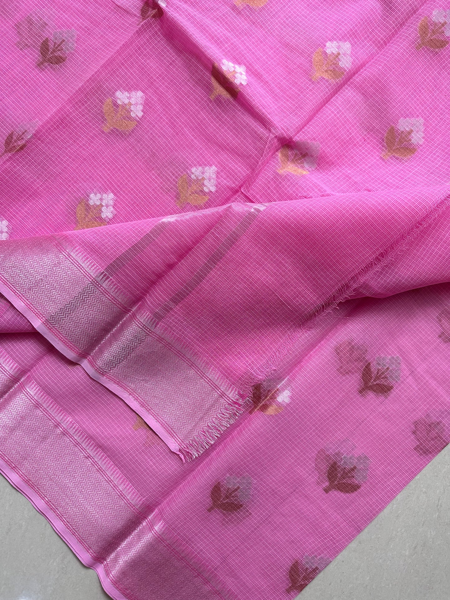 Pure Weaved Kota Cotton Doria Saree