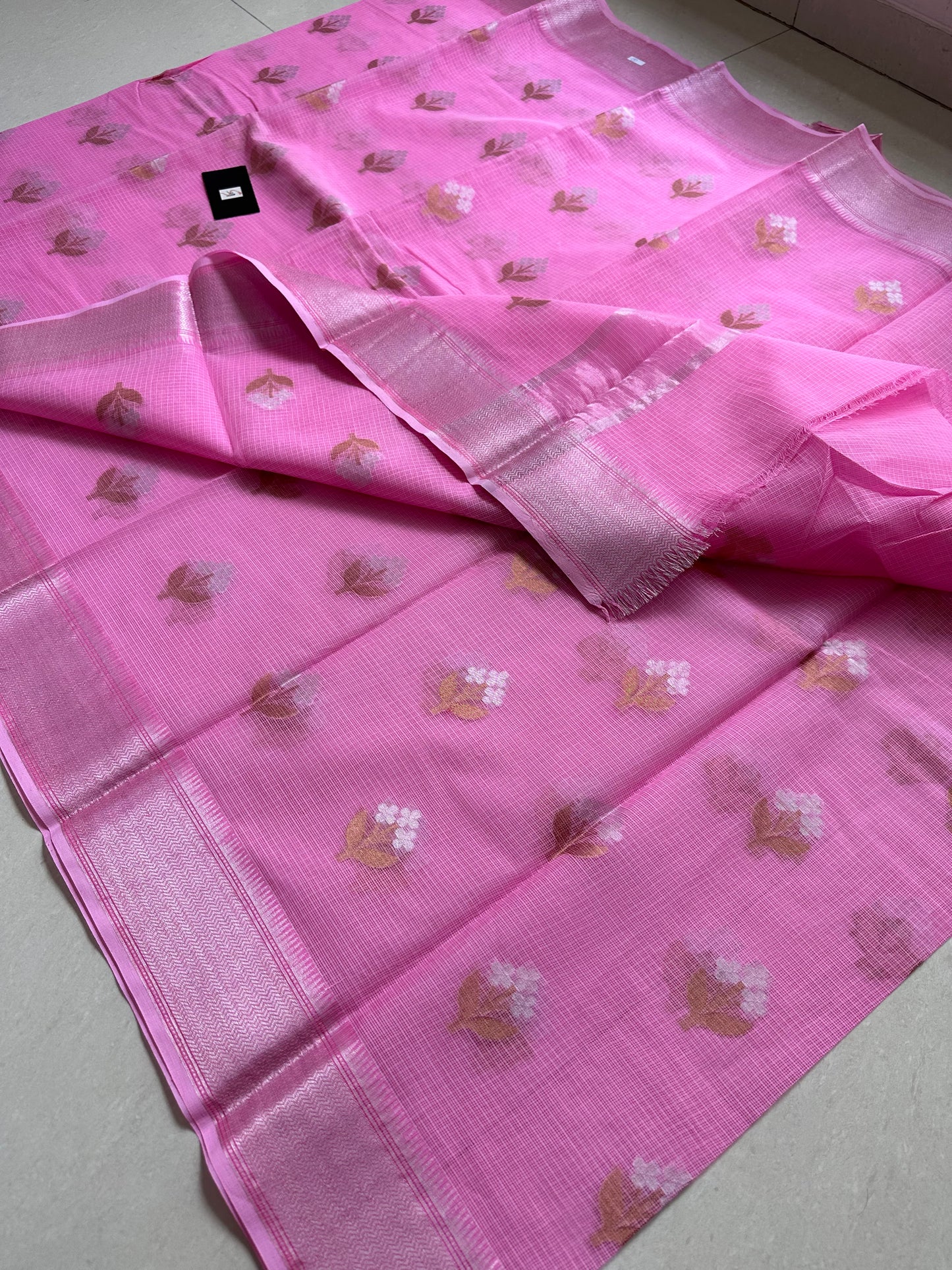 Pure Weaved Kota Cotton Doria Saree