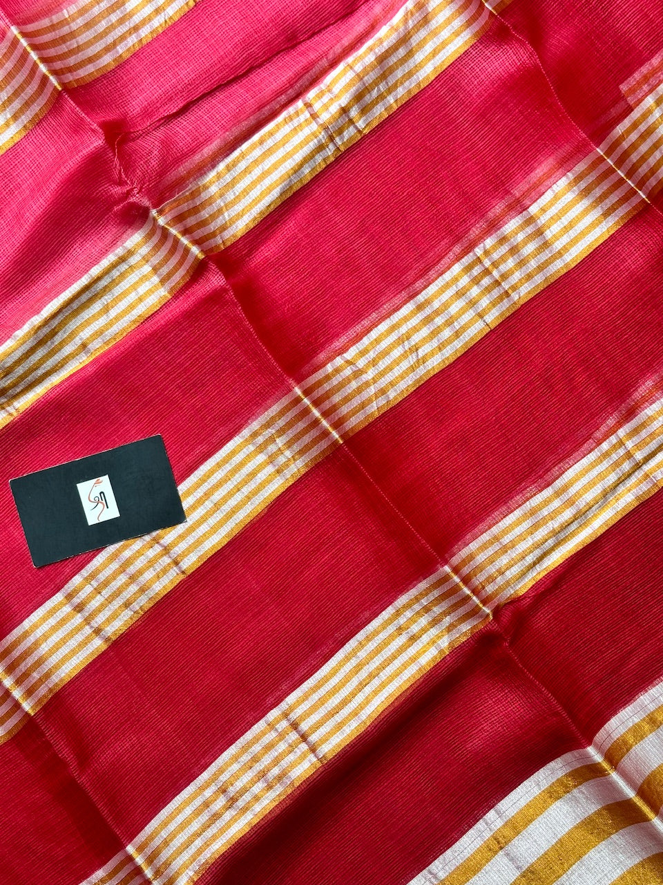 Pure Zari Stripe Kota Silk Saree