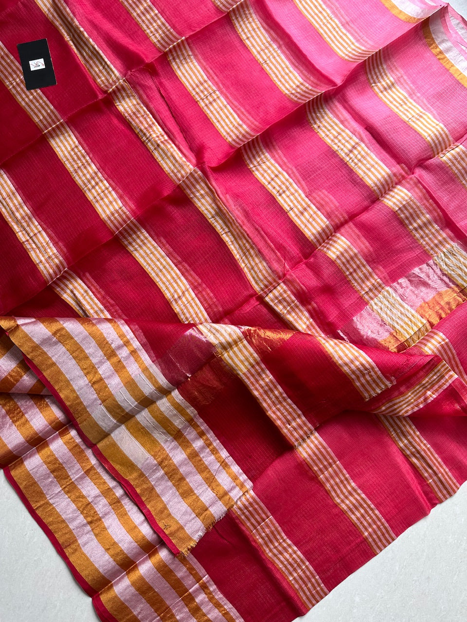 Pure Zari Stripe Kota Silk Saree