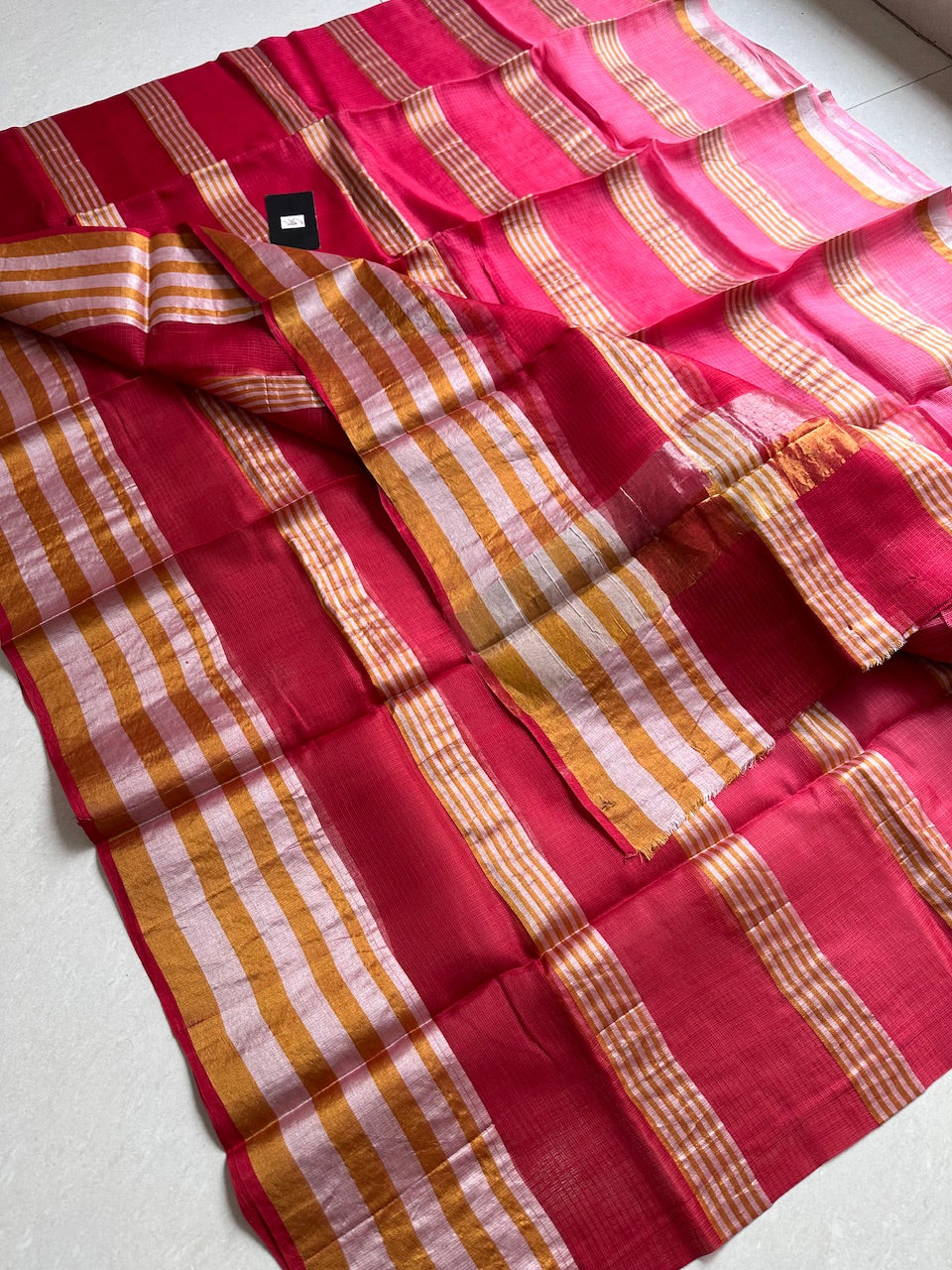 Pure Zari Stripe Kota Silk Saree