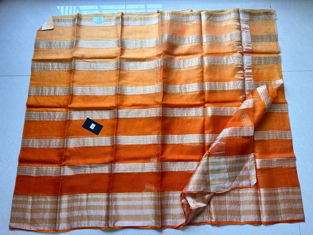 Pure Zari Stripe Kota Silk Saree