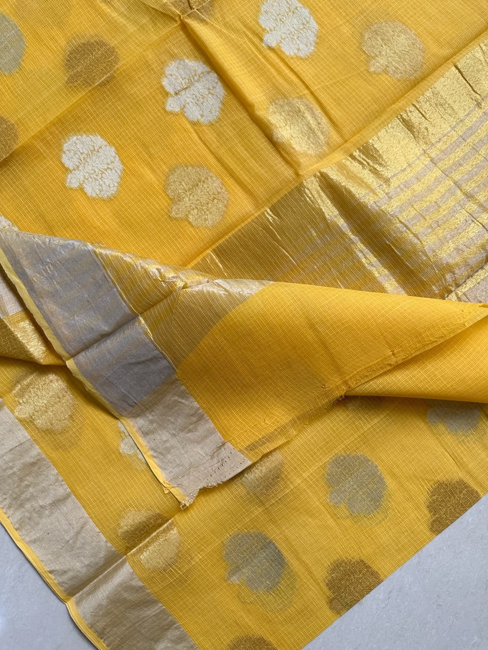 Pure Weaved Kota Cotton Doria Saree