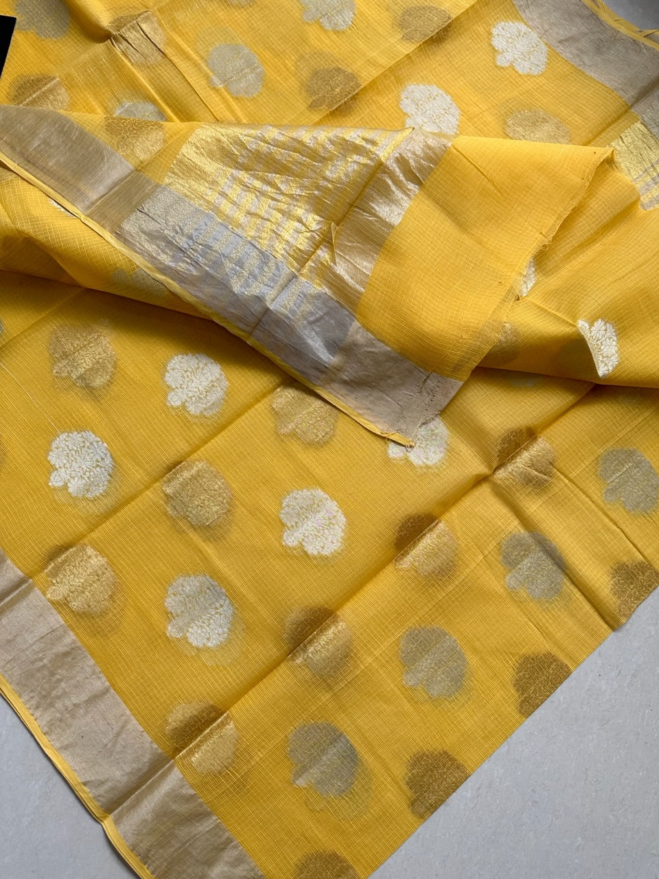 Pure Weaved Kota Cotton Doria Saree