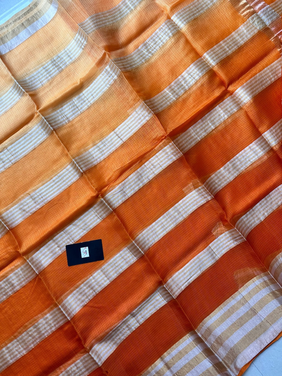 Pure Zari Stripe Kota Silk Saree