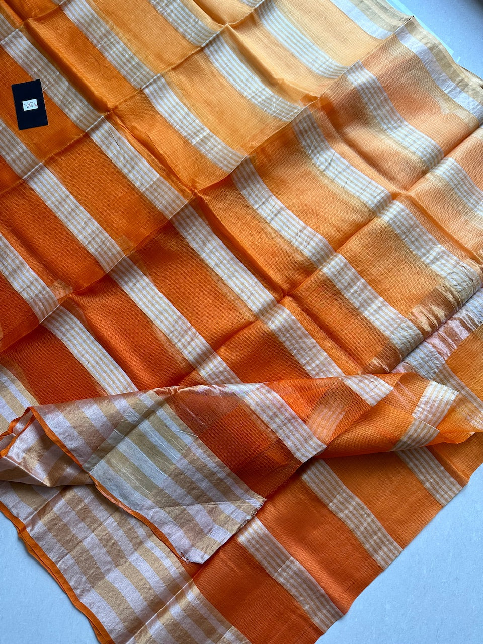 Pure Zari Stripe Kota Silk Saree