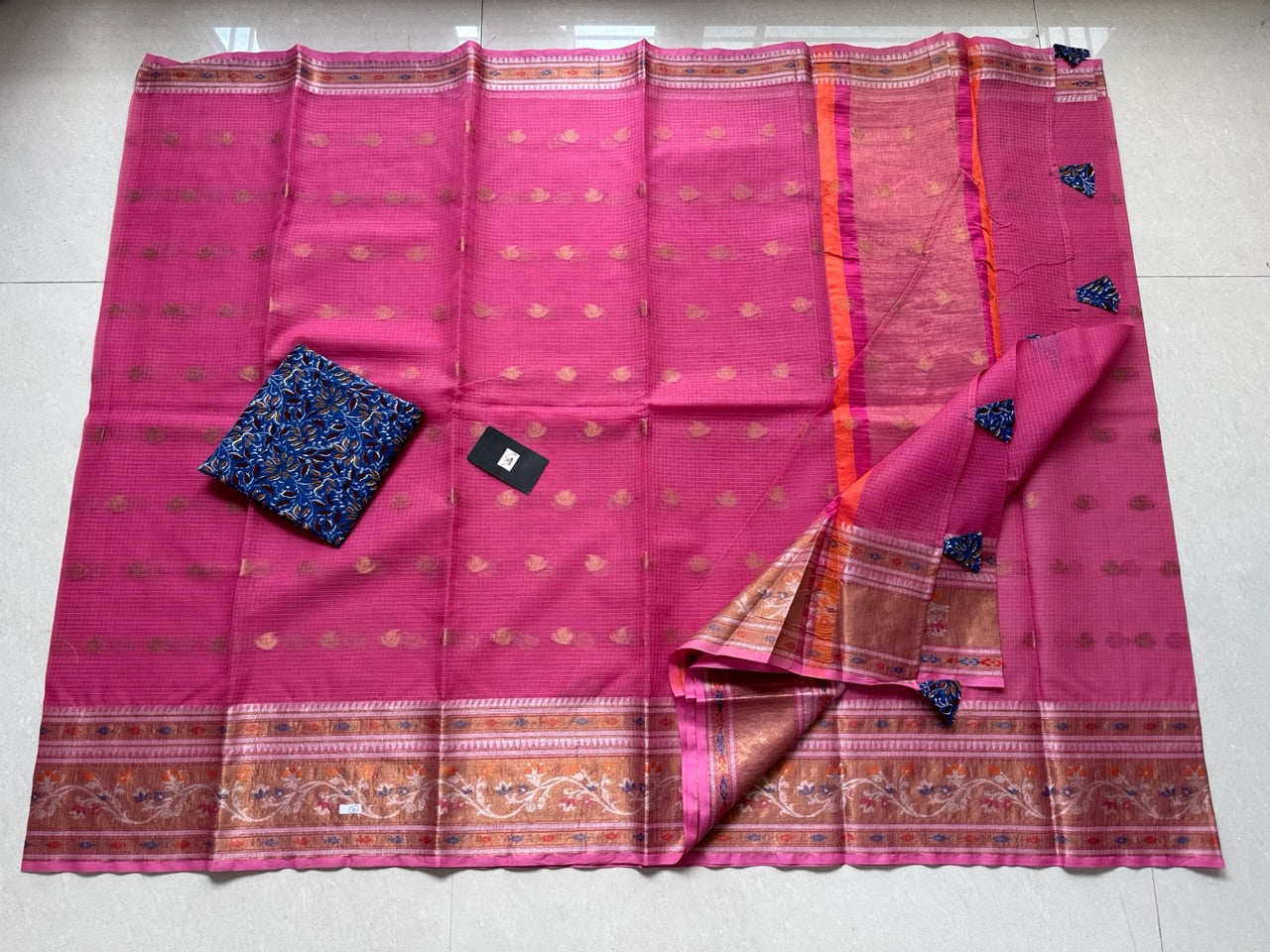 Pure Weaved Kota Cotton Doria Saree