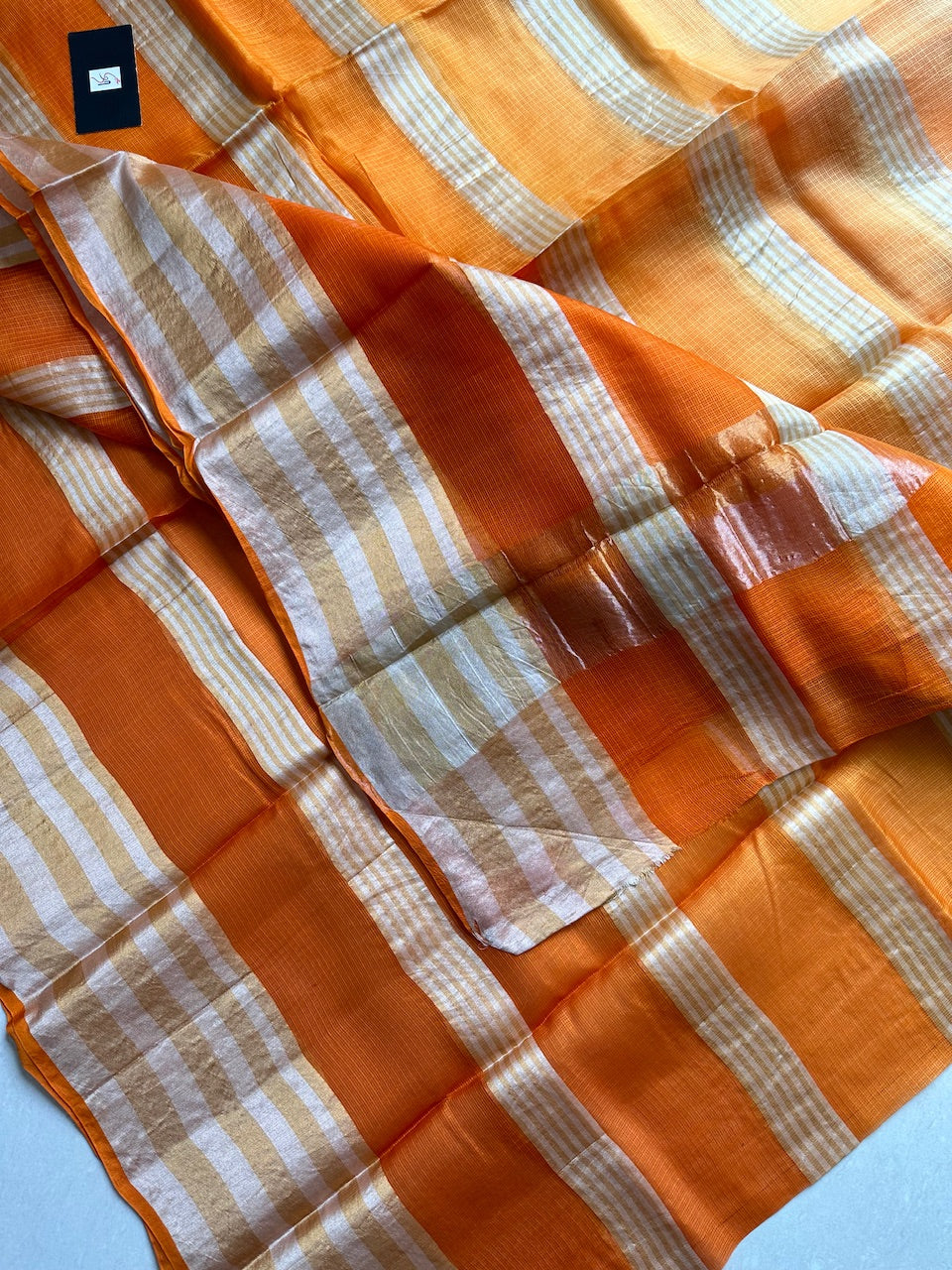 Pure Zari Stripe Kota Silk Saree