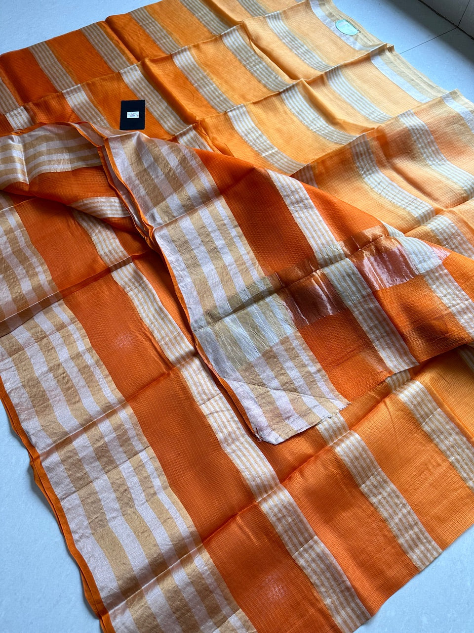 Pure Zari Stripe Kota Silk Saree