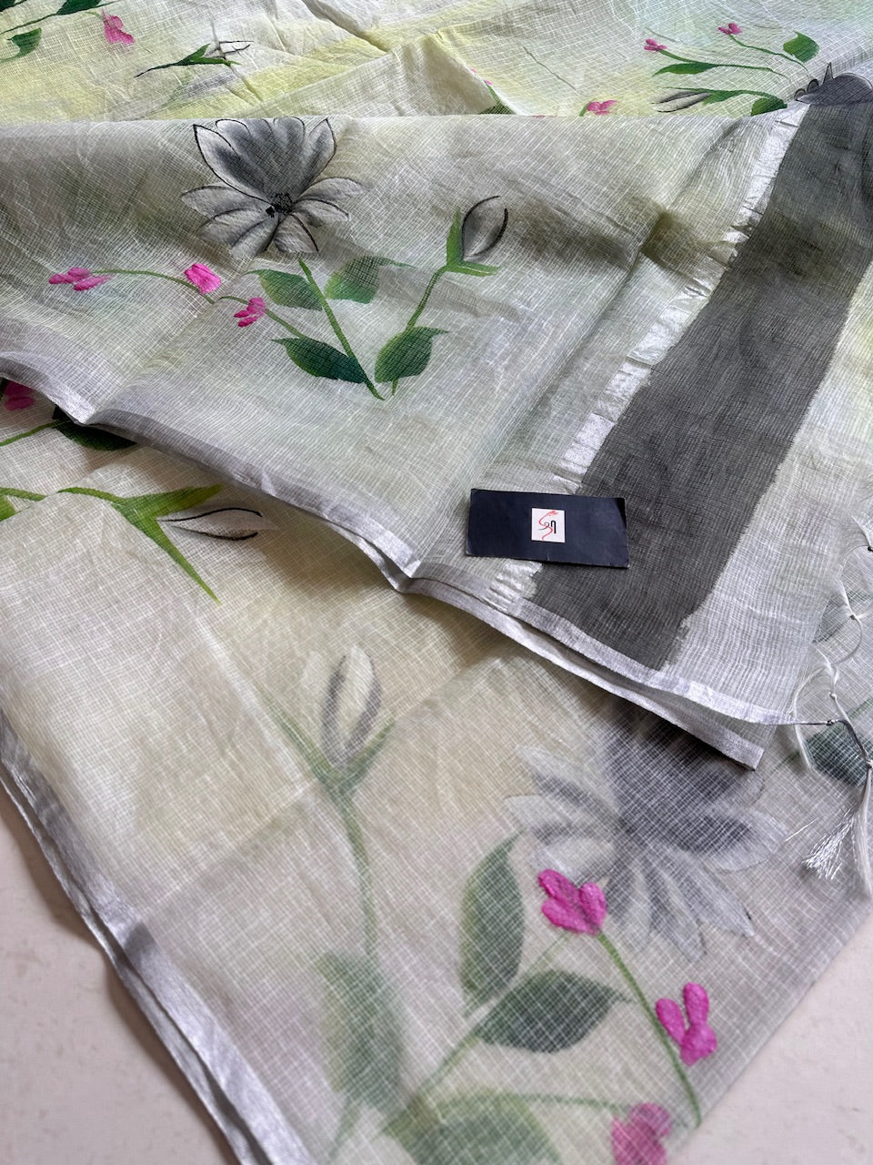 Handpainted Kota Cotton Doria Saree