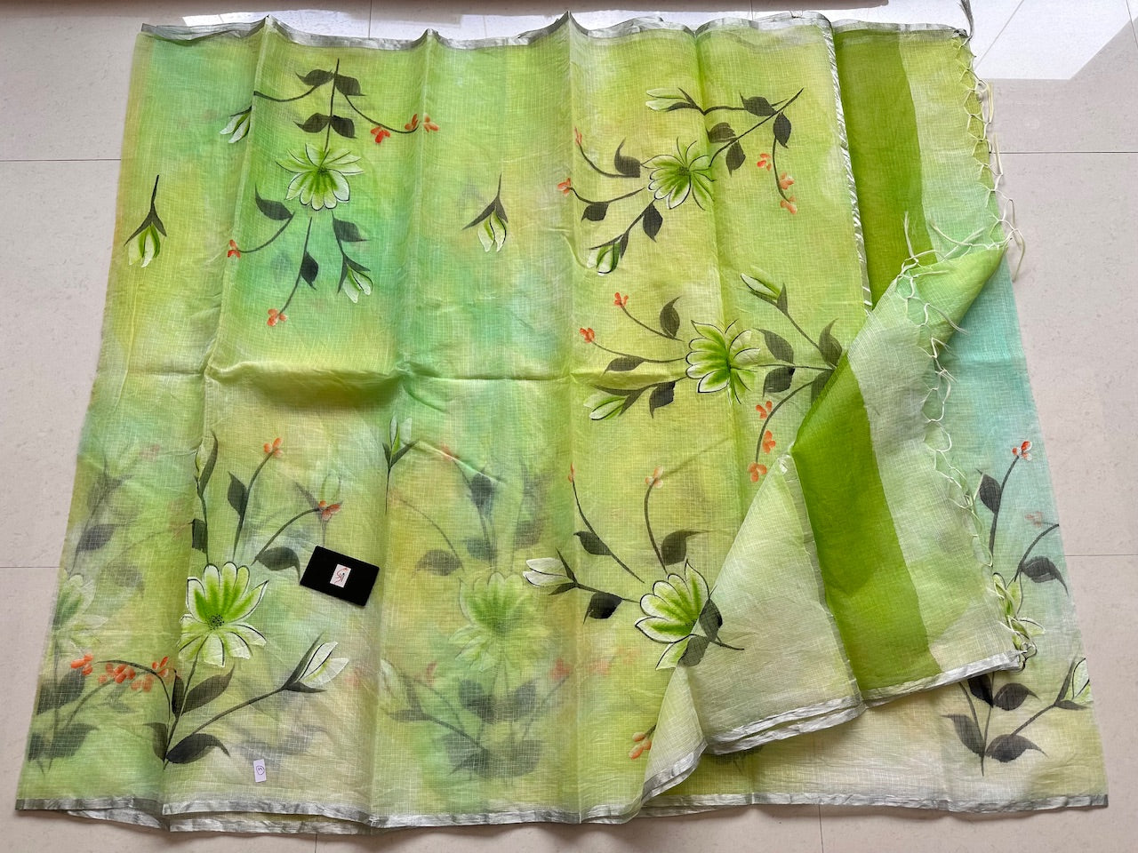 Handpainted Kota Cotton Doria Saree