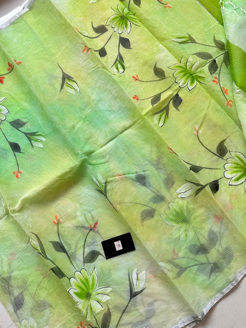 Handpainted Kota Cotton Doria Saree