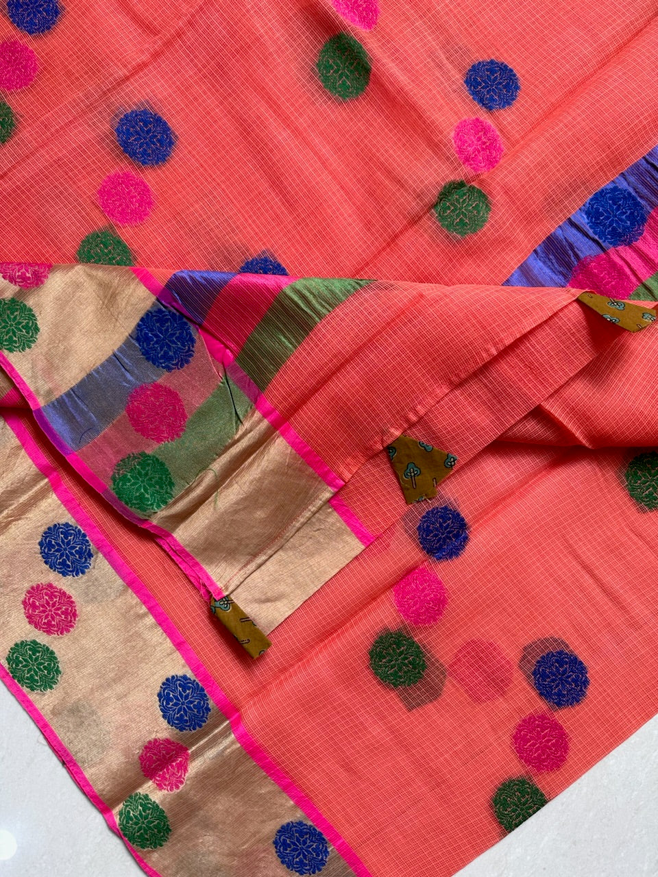 Pure Weaved Kota Cotton Doria Saree