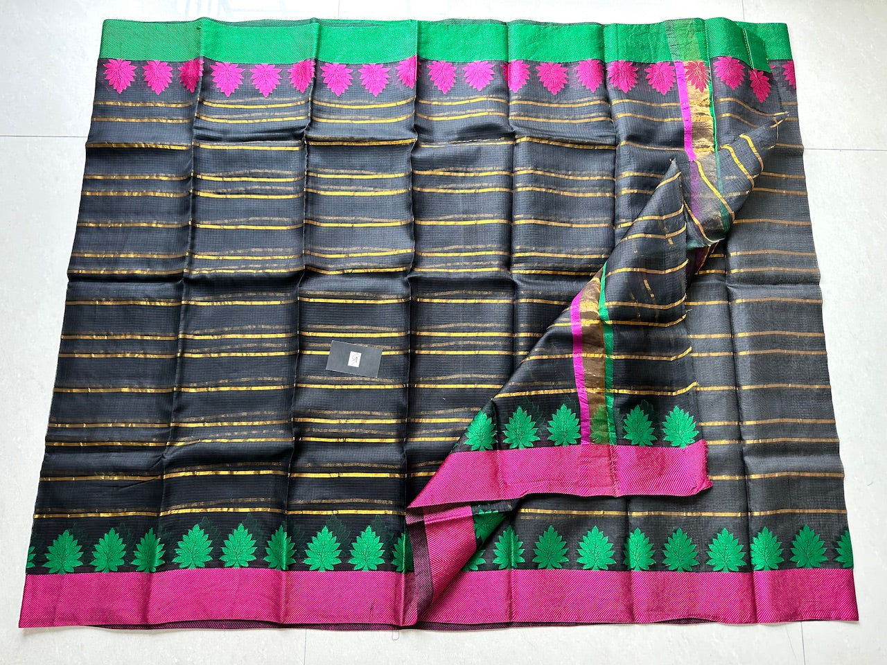 Pure Zari Stripe Kota Silk Saree