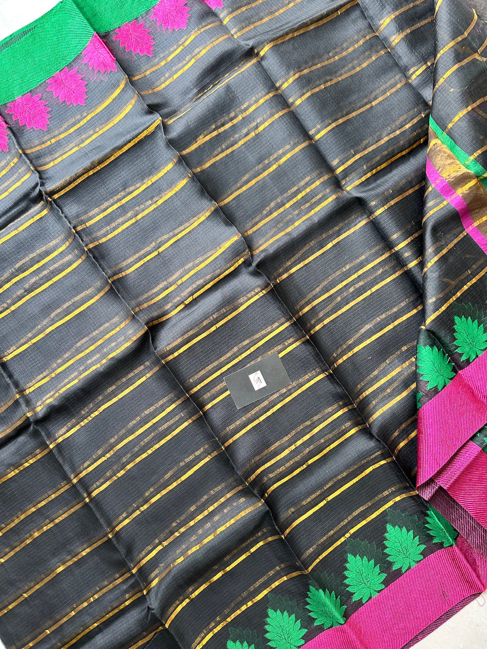 Pure Zari Stripe Kota Silk Saree