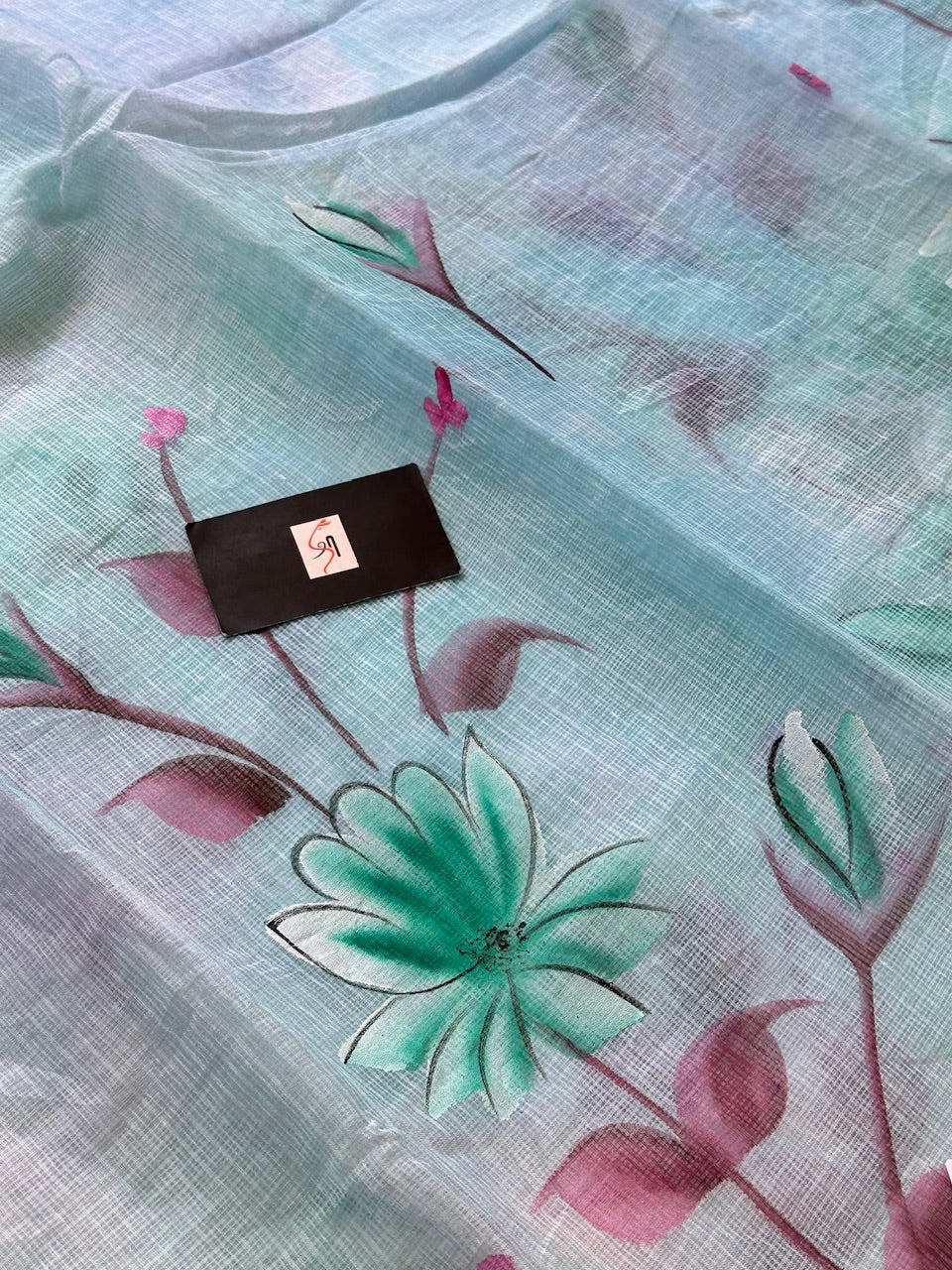 Handpainted Kota Cotton Doria Saree