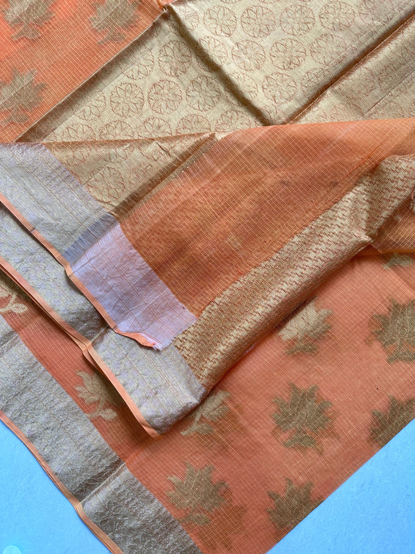 Pure Weaved Kota Cotton Doria Saree