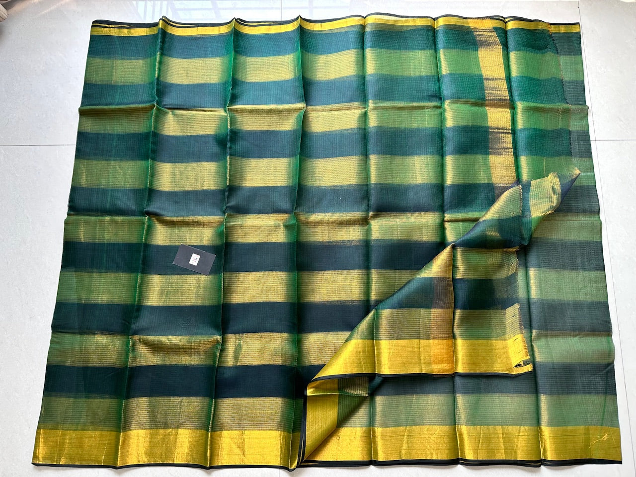 Pure Zari Stripe Kota Silk Saree