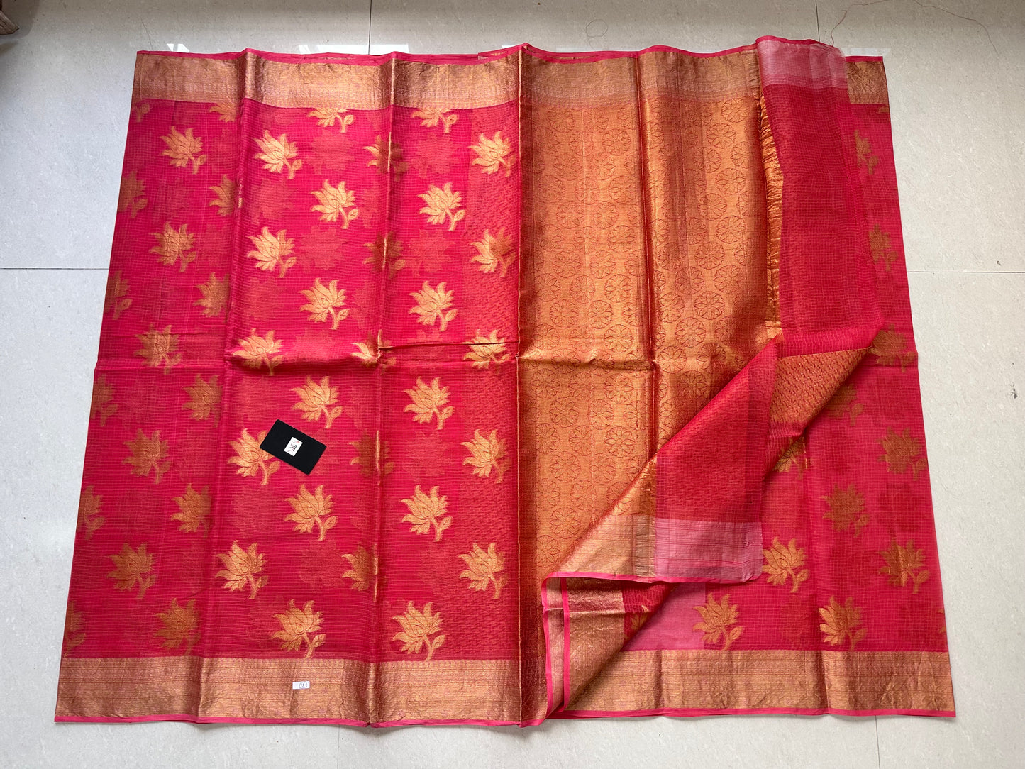 Pure Weaved Kota Cotton Doria Saree