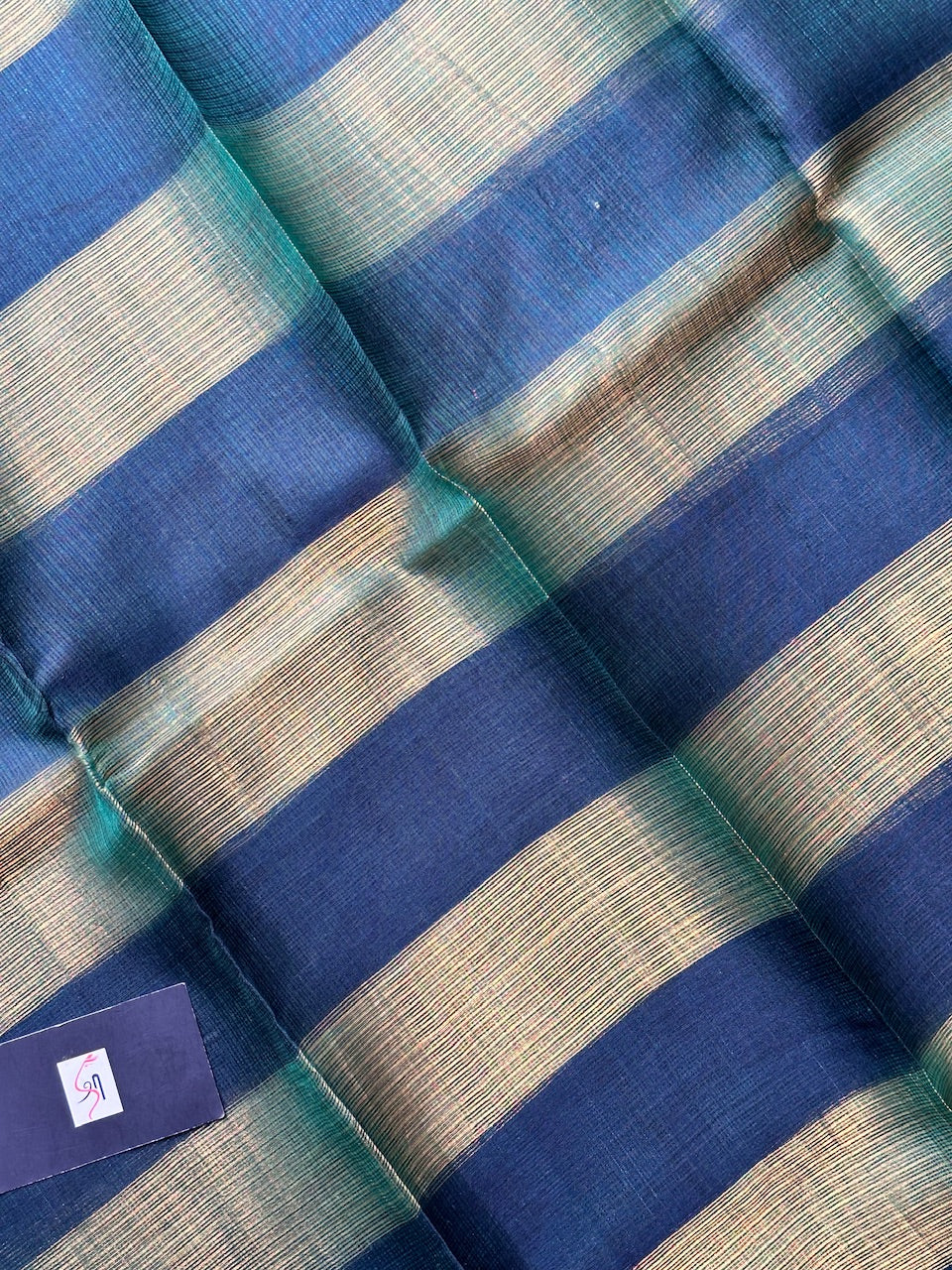 Pure Zari Stripe Kota Silk Saree