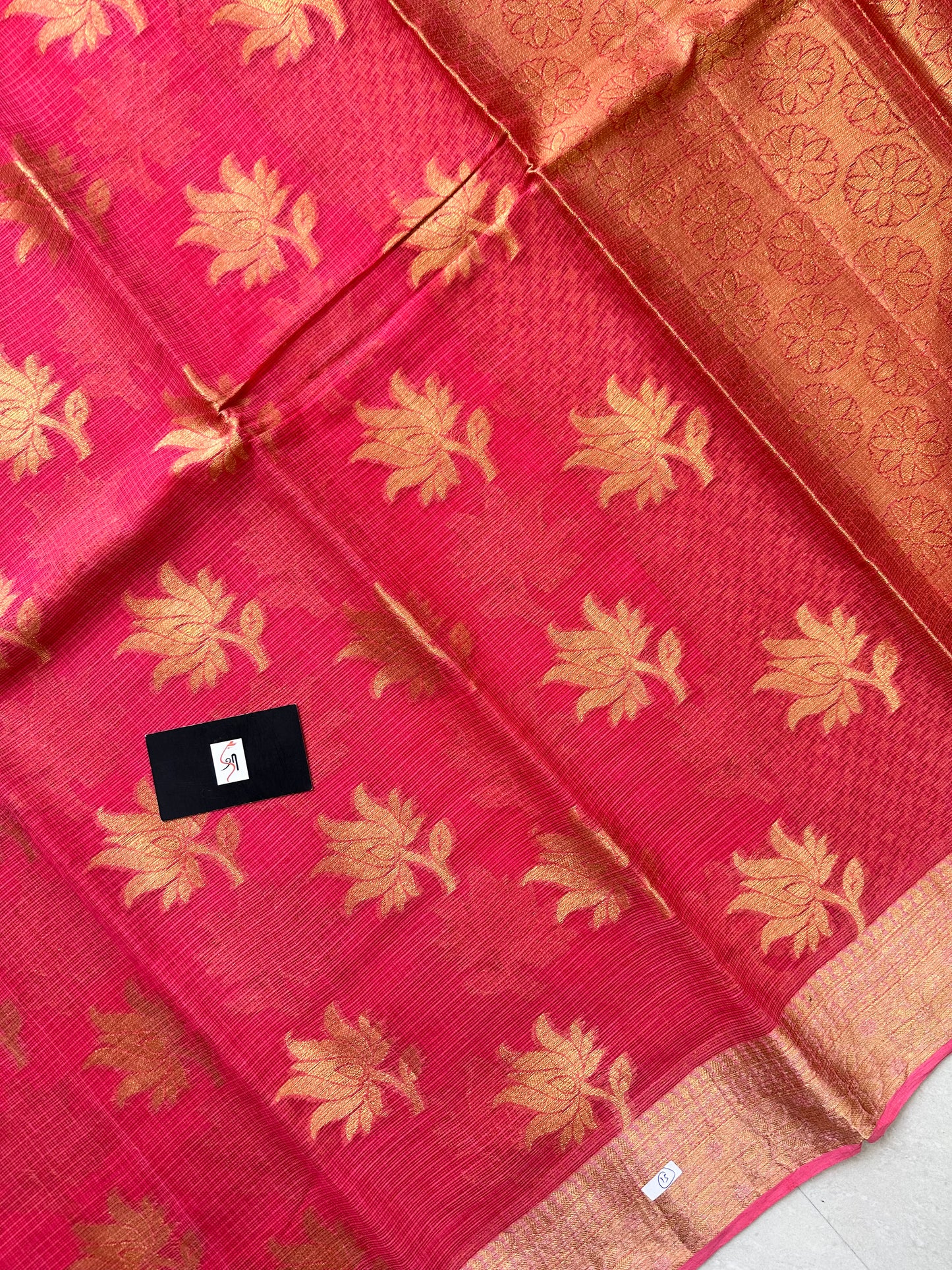 Pure Weaved Kota Cotton Doria Saree