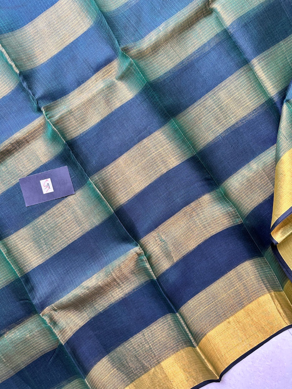 Pure Zari Stripe Kota Silk Saree