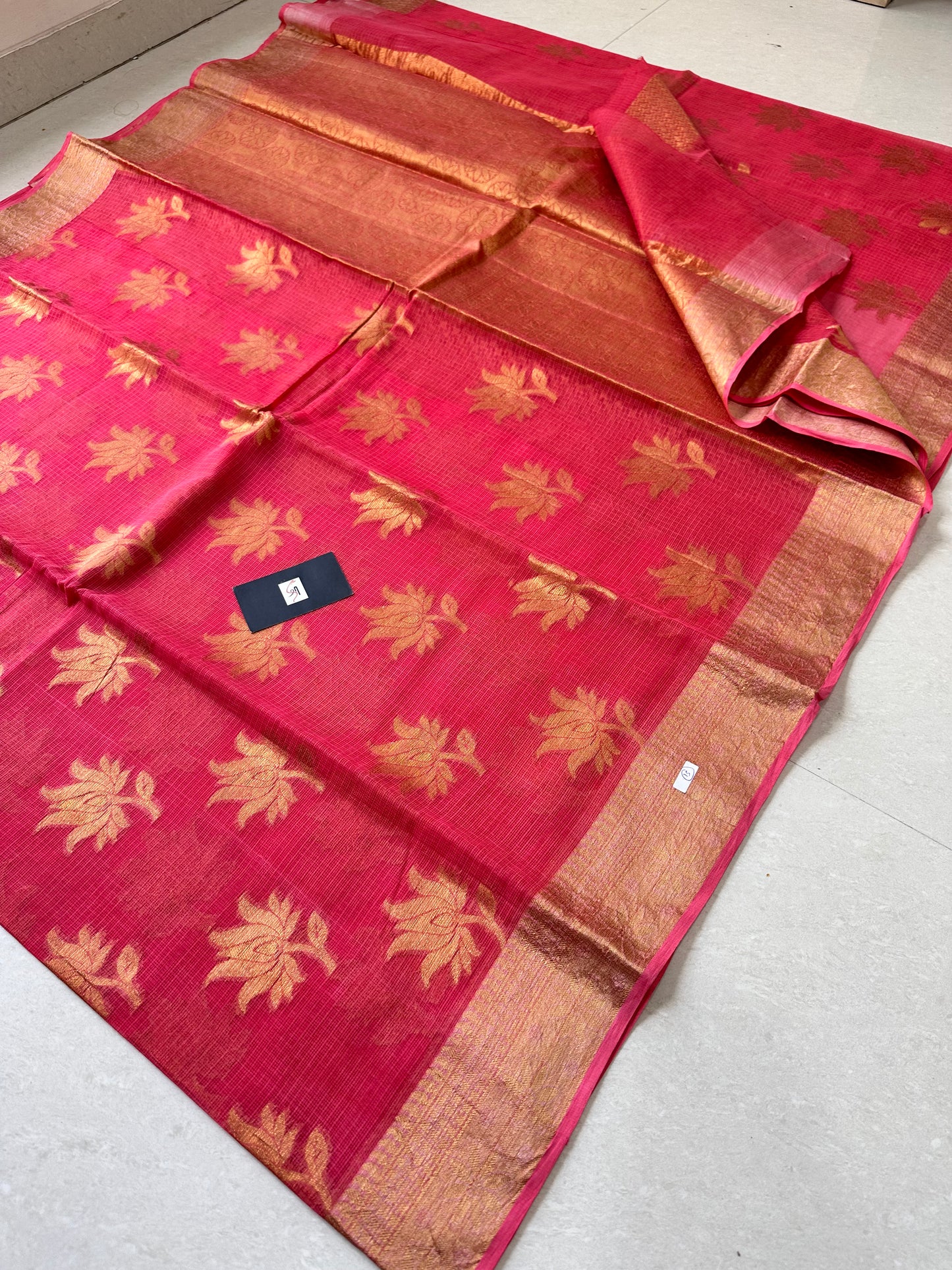 Pure Weaved Kota Cotton Doria Saree