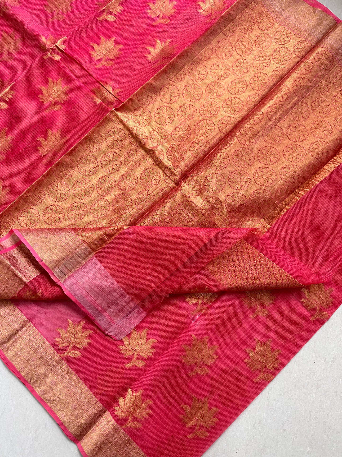 Pure Weaved Kota Cotton Doria Saree