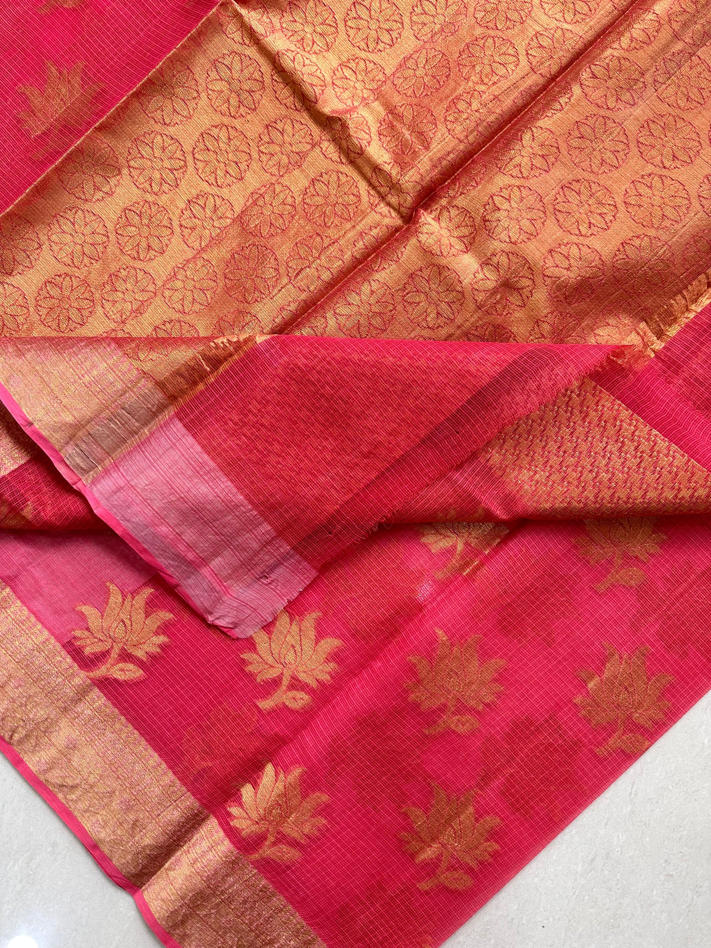 Pure Weaved Kota Cotton Doria Saree