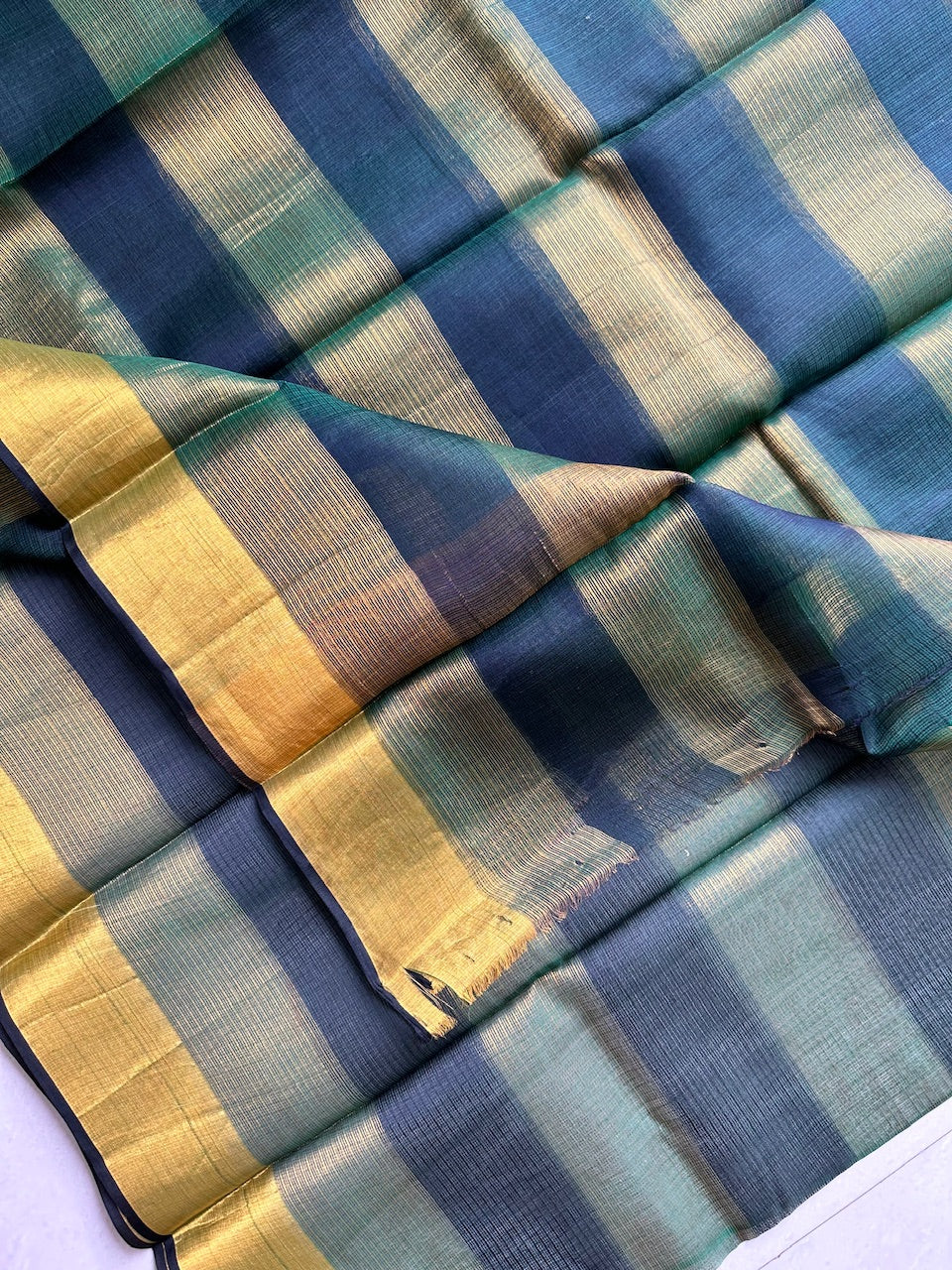 Pure Zari Stripe Kota Silk Saree