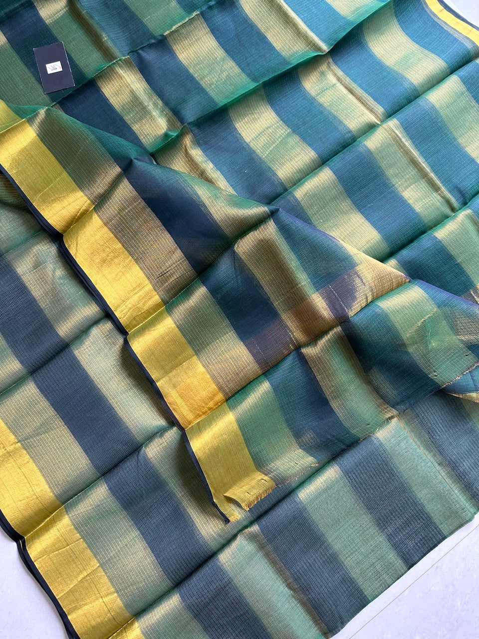 Pure Zari Stripe Kota Silk Saree