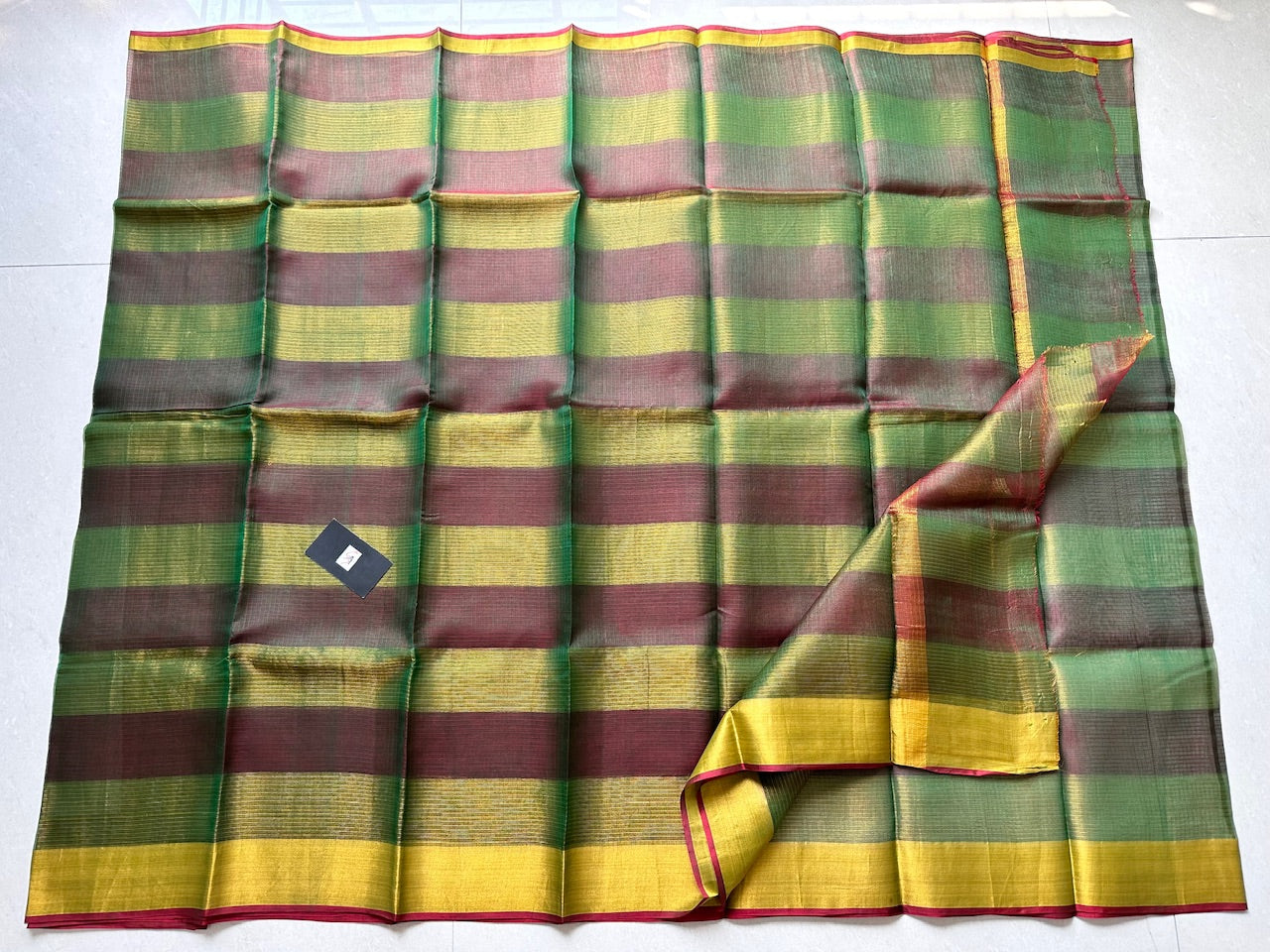 Pure Zari Stripe Kota Silk Saree