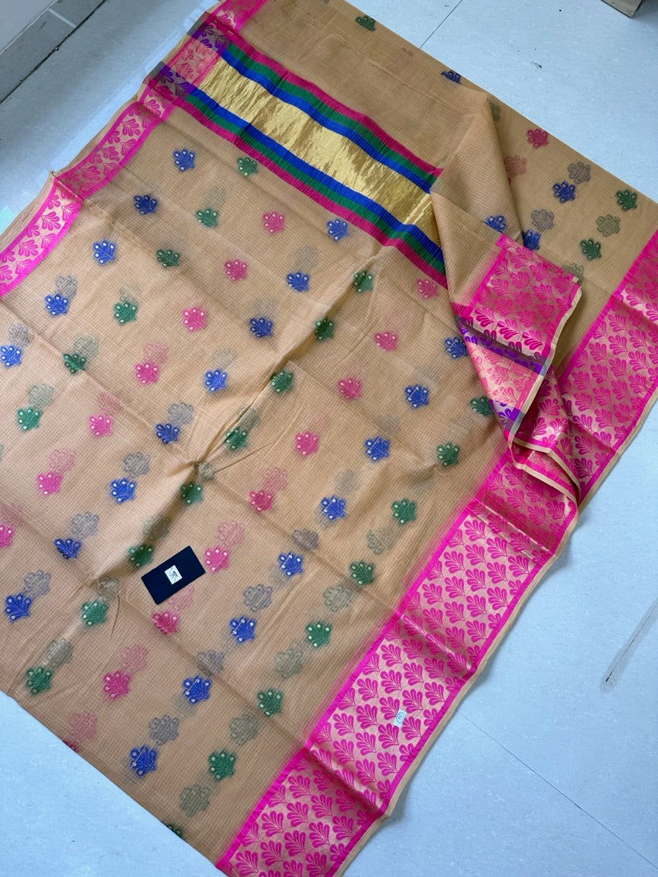 Pure Weaved Kota Cotton Doria Saree