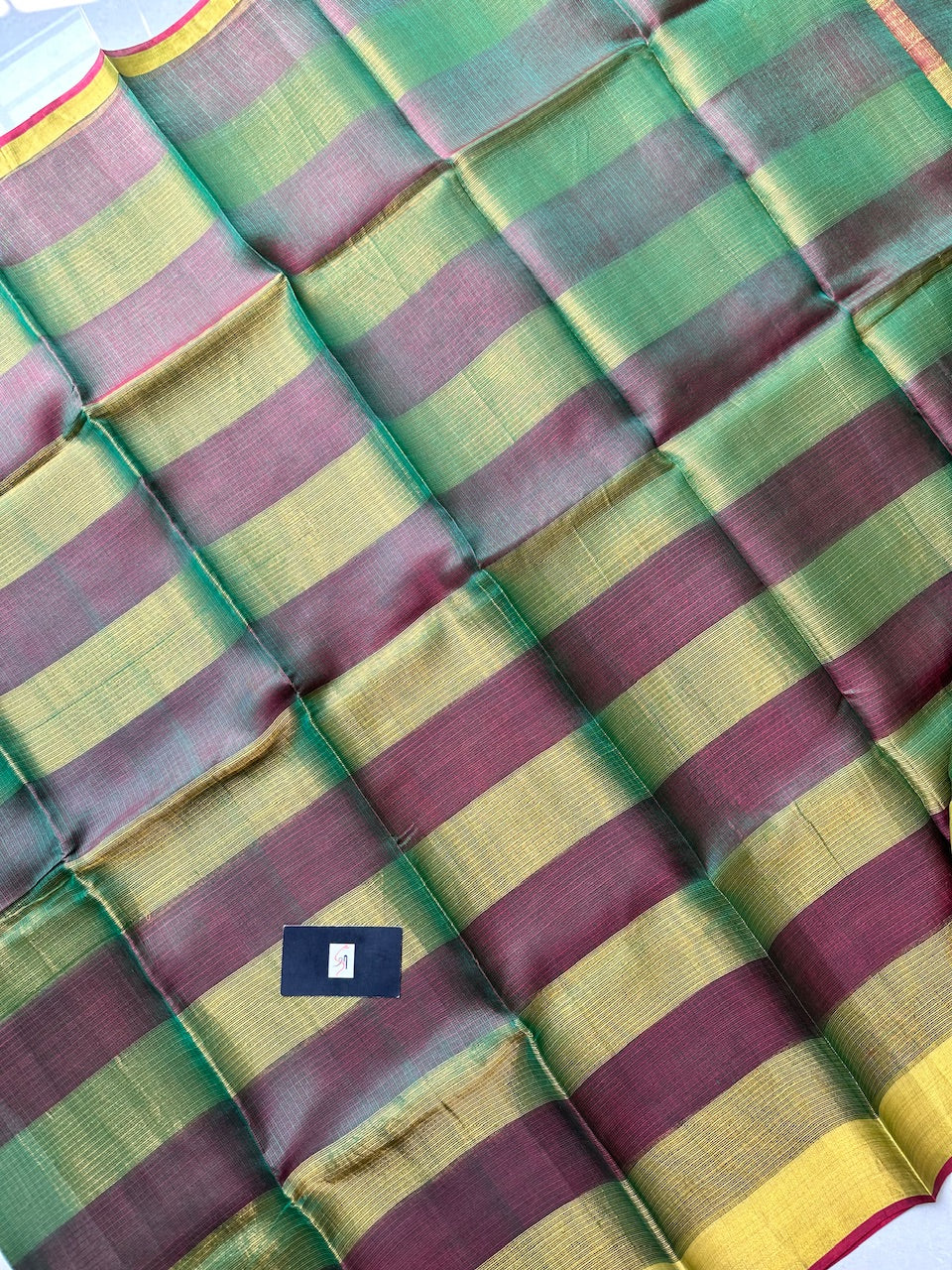 Pure Zari Stripe Kota Silk Saree